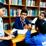 **

"A group of fully clothed Malaysian teenagers are participating in a media literacy workshop in a school library. They are attentively listening to a facilitator explaining how to identify fake news online. The scene is bright and engaging, emphasizing learning and critical thinking. safe for work, appropriate content, professional setting, modest attire, perfect anatomy, natural proportions, family-friendly."

**