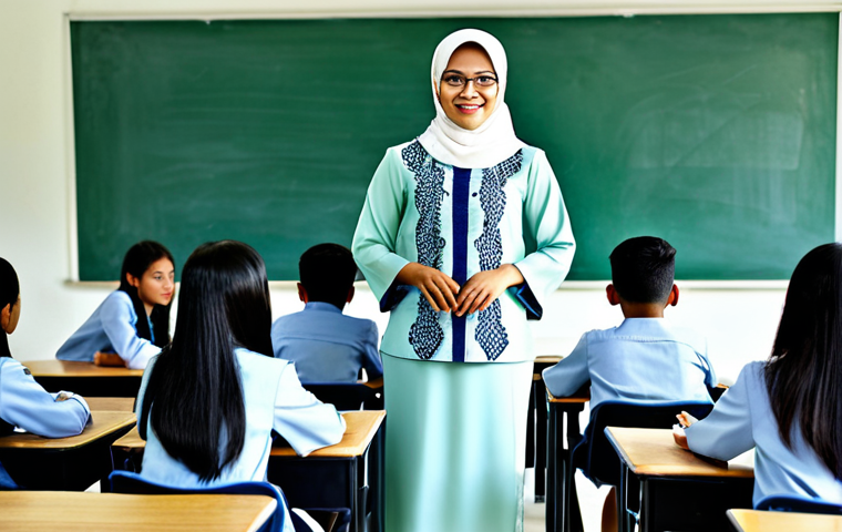 청소년지도사 윤리와 직업의식 - **

"A professional Malaysian teacher in a modest baju kurung, standing in a brightly lit classroom ...